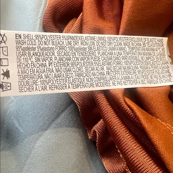 Rust One-Shoulder Ruched Dress - Picture 7 of 7